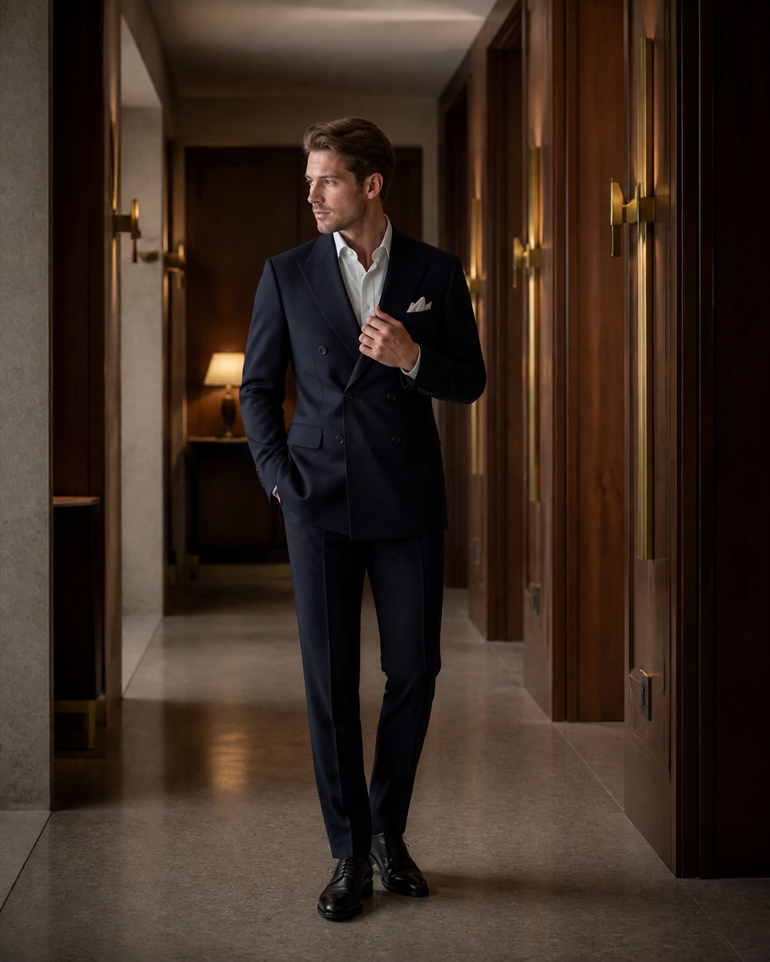 A Bonturberg made-to-measure suit in an editorial setting