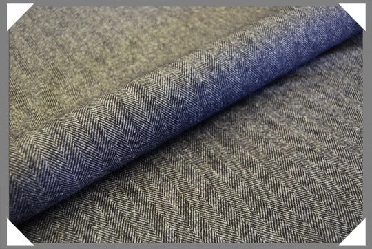 Original fabric swatch Cashmere-5 from Overcoat Fabric; approximate grey image tone.
