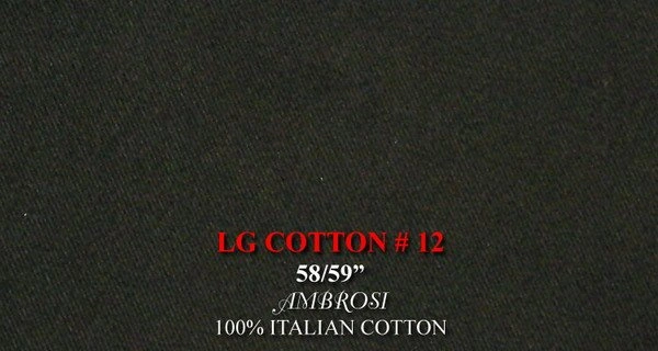 Original fabric swatch LKG ITALIAN COTTON 12 from LKG Italian Cotton; approximate olive image tone.