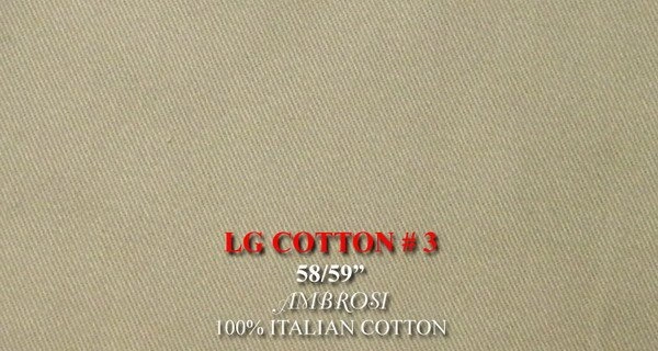 Original fabric swatch LKG ITALIAN COTTON 3 from LKG Italian Cotton; approximate sand image tone.