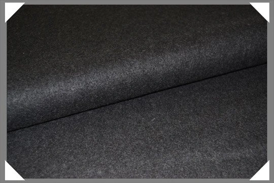 Original fabric swatch Cashmere-2 from Overcoat Fabric; approximate charcoal image tone.