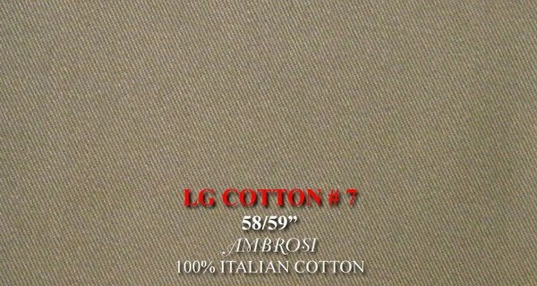 Original fabric swatch LKG ITALIAN COTTON 7 from LKG Italian Cotton; approximate sand image tone.