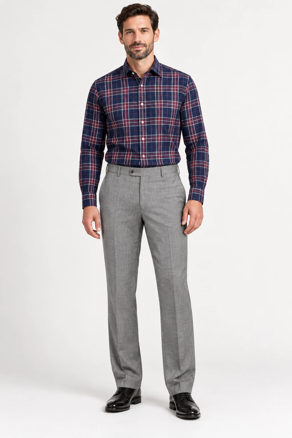Men’s Tailored Trousers / 03 in Grey — illustrated styling