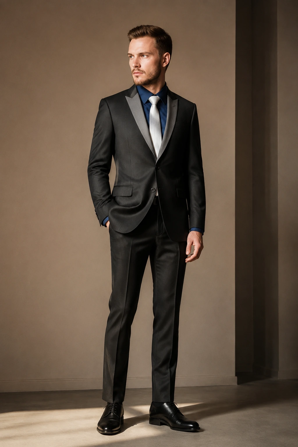 Men’s Tailored Suit / 06 in Charcoal — illustrated styling