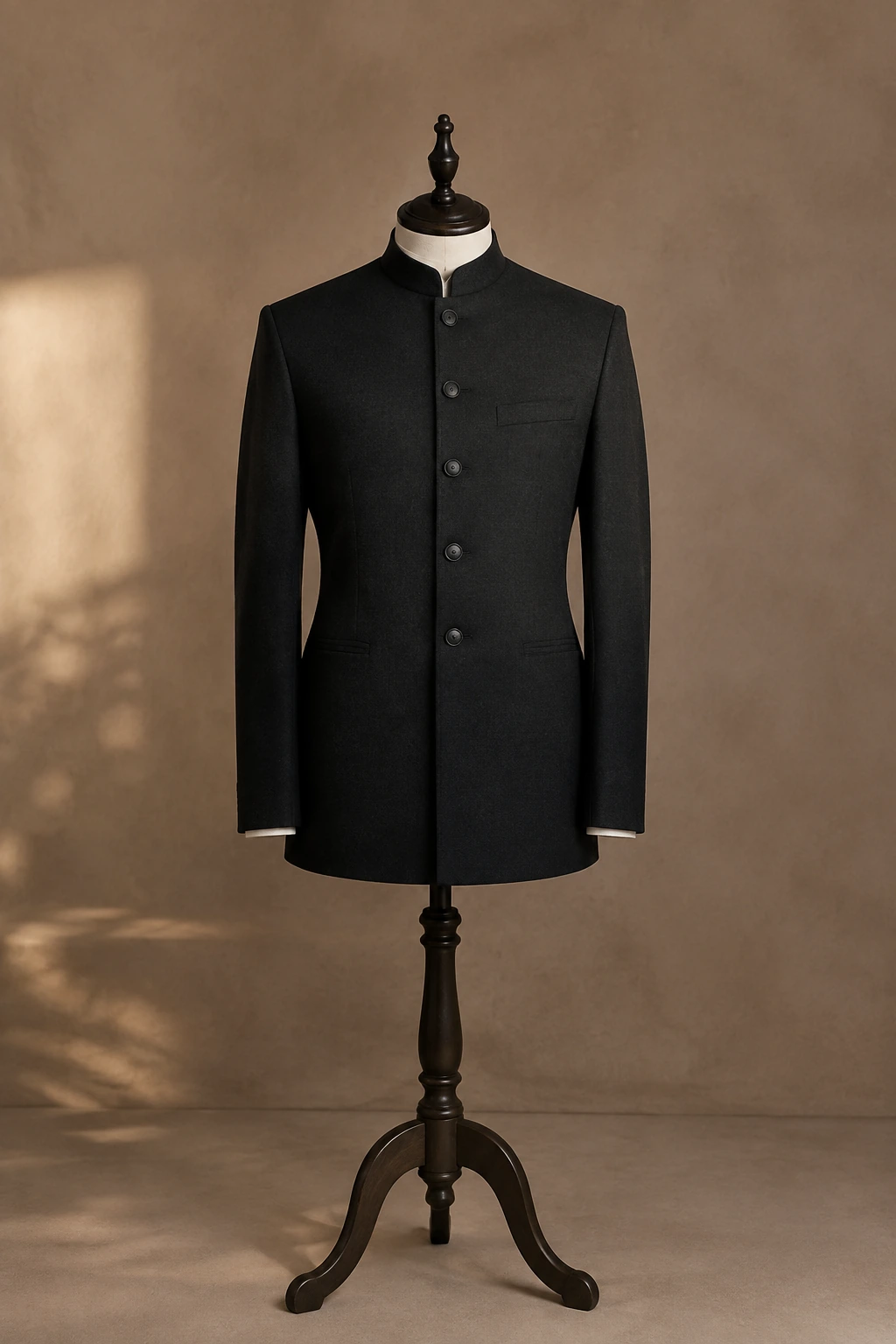 Men’s Tailored Suit / 25 in Black — illustrated styling
