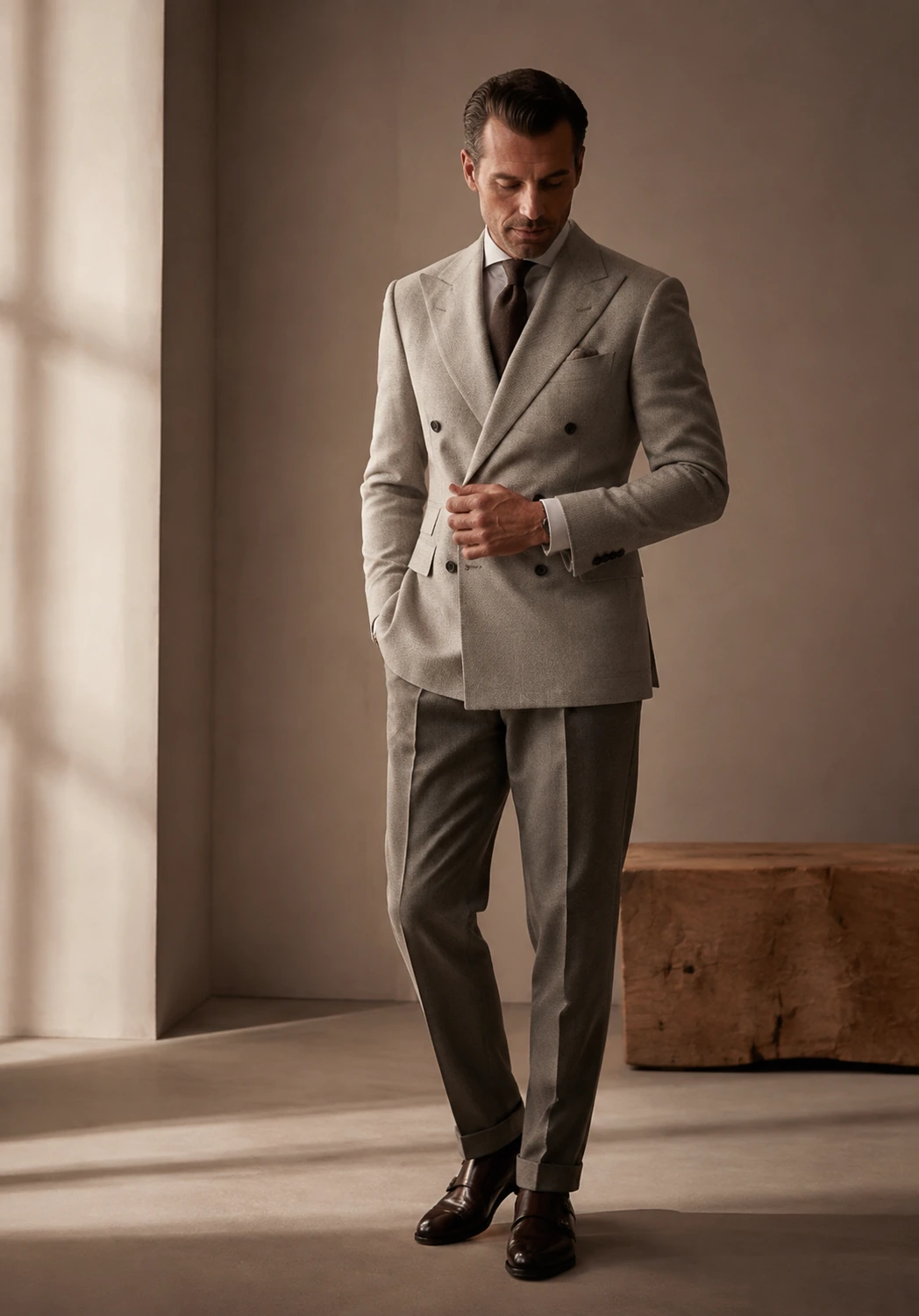Men’s Sports Jacket / 04 in Silver grey — illustrated styling