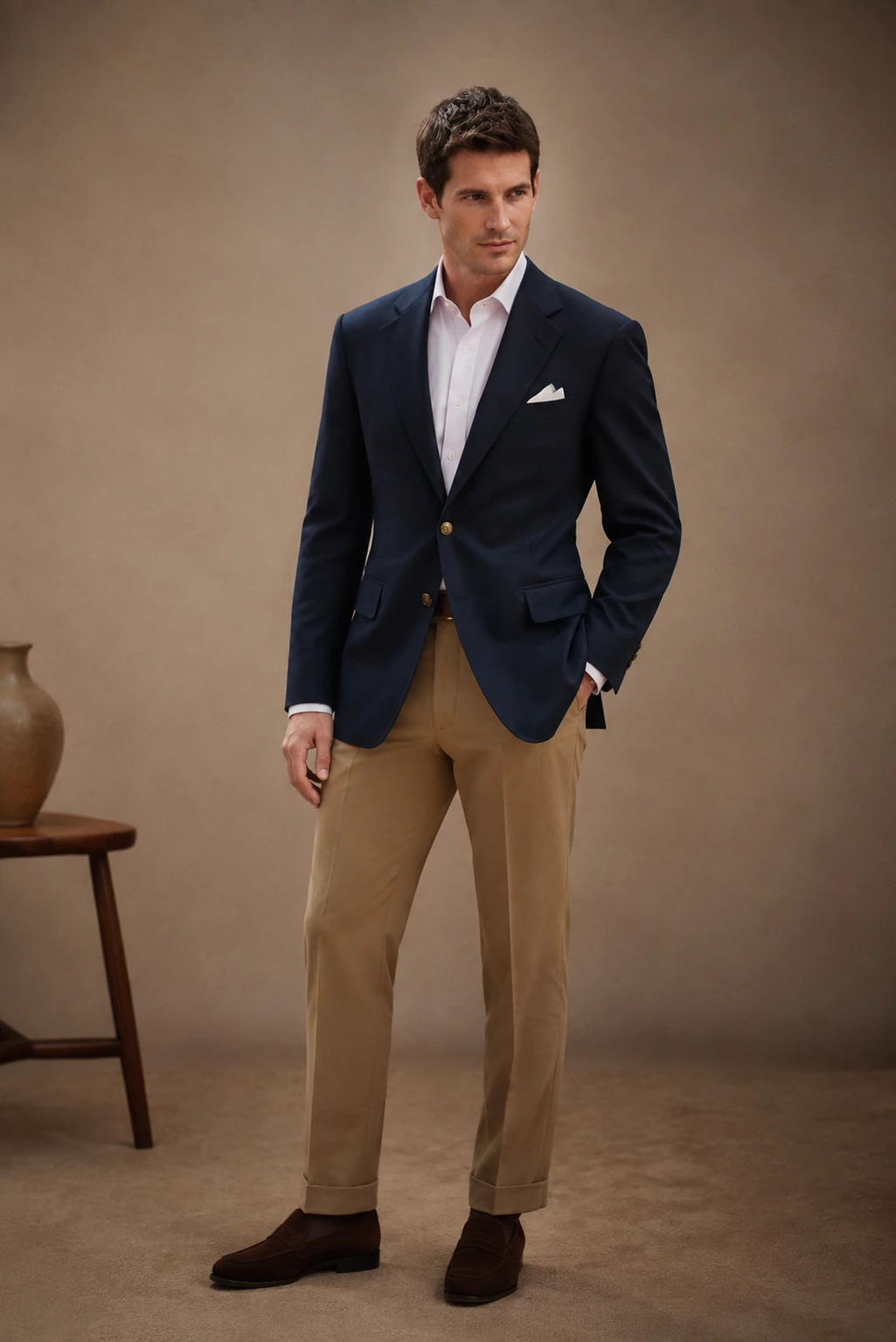 Men’s Sports Jacket / 15 in Black — illustrated styling