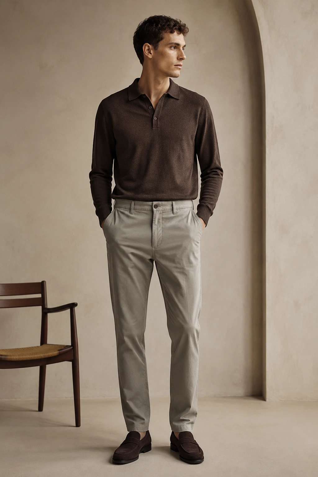 Men’s Tailored Trousers / 14 in Grey — illustrated styling